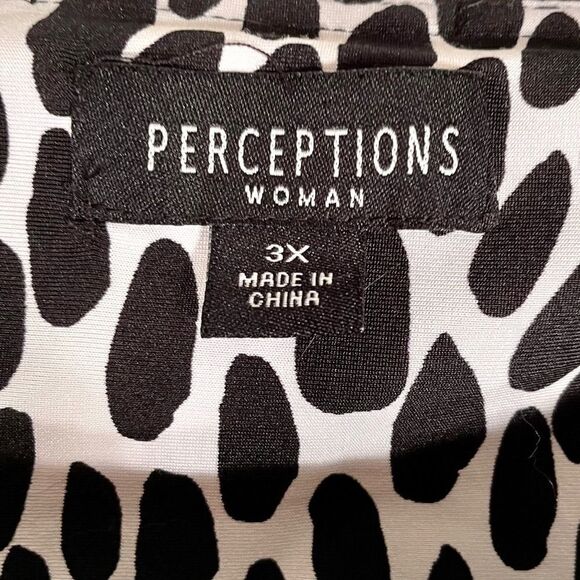 BLACK & WHITE PERCEPTIONS WOMAN SLEEVELESS DRESS 3X - Picture 5 of 10